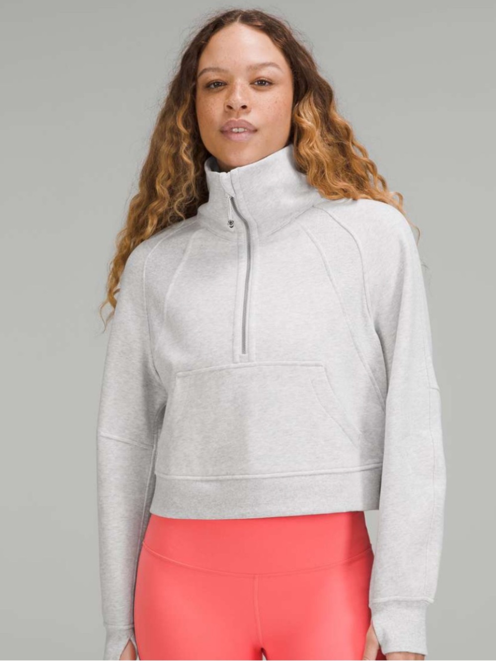 Like new Lululemon funnel neck in heathered grey